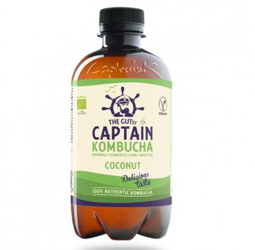 The Gutsy Captain Kombucha Naturally Fermented Living Green Tea Coconut Τσάι Κεφιρ Με Γεύση Καρύδα 400ml