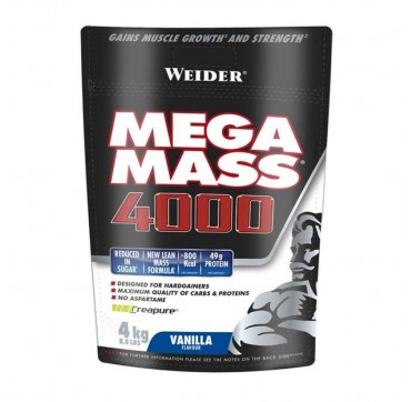 WEIDER MEGA MASS 4000 VANILLA FLAVOUR ΠΡΩΤΕΪΝΗ ΟΓΚΟΥ 4KG