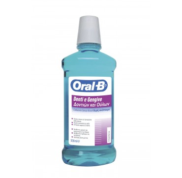 Oral-b Mouthwash Στοματικό Διάλυμα Δοντιών & Ούλων Χωρίς Οινόπνευμα 500ml
