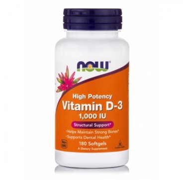 NOW VITAMIN D-3 1000 IU 180 SOFTGEL
