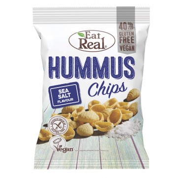 Eat Real Hummus Chips Sea Salt Flavour (gluten Free & Vegan) 135g
