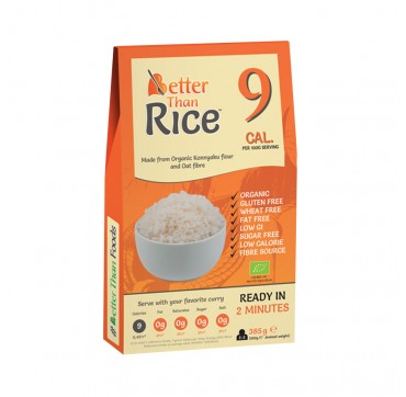 Better Than Rice Organic Konjac Flour And Organic Oat Fibre (9cal Per Serving) Βιολογικό Ρύζι Χωρίς Γλουτένη 385g