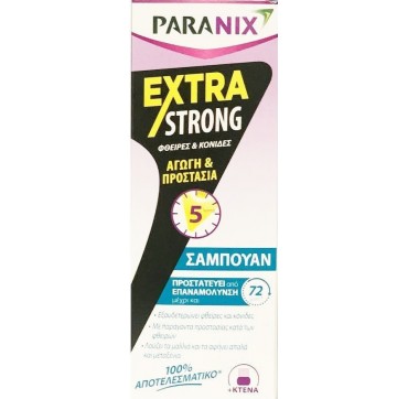Paranix Extra Strong Σαμπουάν Για Αγωγή & Προστασία Από Φθειρες Και Κόνιδες Με Κτένα 200ml