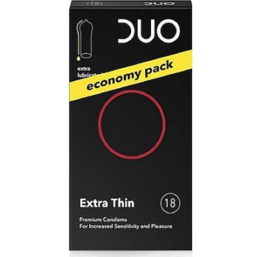 Duo Extra Thin Προφυλακτικά Πολύ Λεπτά 18τμχ