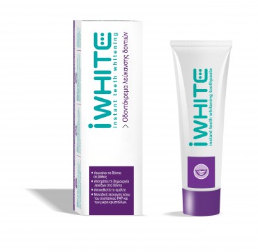 IWHITE WHITENING TOOTHPASTA 75ml IWHITE INSTANT TEETH WHITENING TOOTHPASTE ΟΔΟΝΤΟΚΡΕΜΑ ΛΕΥΚΑΝΣΗΣ ΔΟΝΤΙΩΝ 75ML
