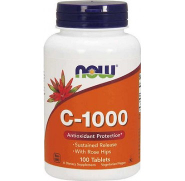 Now C-1000 Sustained Release With Rose Hips 100tabs