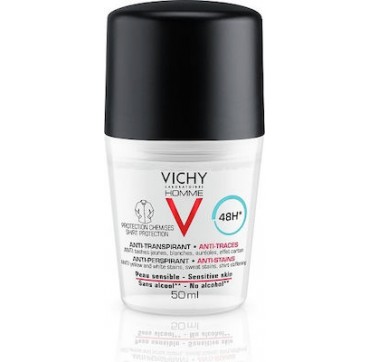 Vichy Homme 48h Anti-perspirant Anti-stains Deodorant Roll-on 50ml