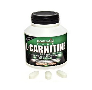 HEALTHAID PURE L-CARNITINE 550MG WITH B6 AND CHROMIUM 30TABS HEALTHAID PURE L-CARNITINE 550MG WITH B6 AND CHROMIUM 30TABS