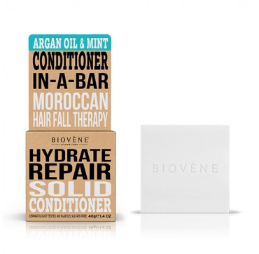 Biovene Hydrate Repair Conditioner In A Bar (solid) Argan Oil & Mint - Μαλακτικό (στερεό) Έλαιο Αργκαν Και Μέντα 40g