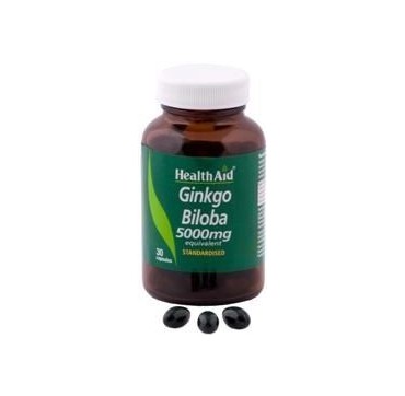 HEALTH AID GINKGO BILOBA 5000mg 30caps HEALTH AID GINKGO BILOBA 5000mg 30caps