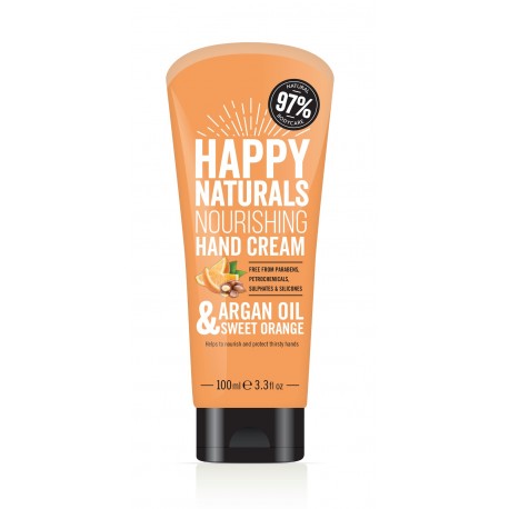 HAPPY NATURALS ARGAN OIL & SWEET ORANGE HAND CREAM 100ml