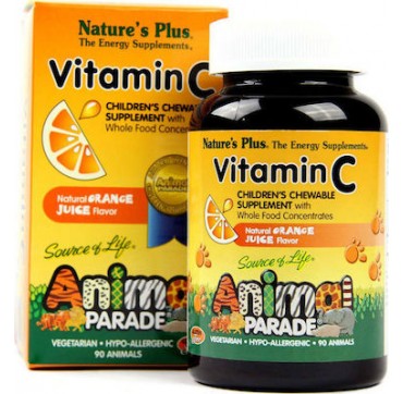 NATURE'S PLUS ANIMAL PARADE VITAMIN C 90 ΜΑΣΩΜΕΝΕΣ ΤΑΜΠΛΕΤΕΣ