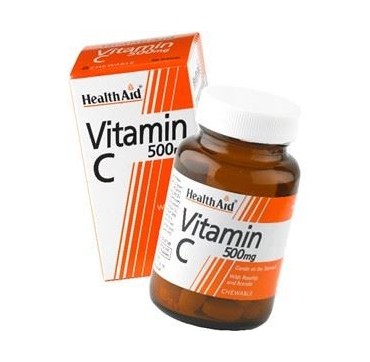 Health Aid Vitamin-c 500mg 60 Μασώμενες Ταμπλέτες