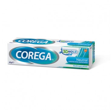 Corega 3d Hold Neutral Στερεωτική Κρέμα Οδοντοστοιχιών Ουδέτερη Γεύση 40gr