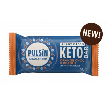 Pulsin Keto Bar Plant Based Orange Choc & Peanut 1τμχ 50g