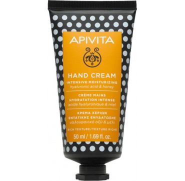 Apivita Intensive Moisturizing Hand Cream Hyaluronic Acid & Honey Κρέμα Χεριών Εντατικής Ενυδάτωσης 50ml