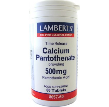 Lamberts Calcium Pantothenate 500mg 60 Tabs