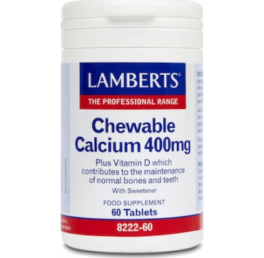Lamberts Chewable Calcium 400mg 60 Tabs