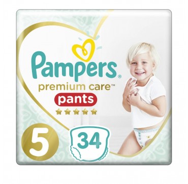 Pampers Premium Care Pants No5 (12-17kg) 34 τεμ.