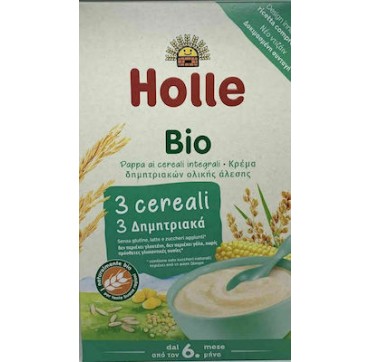 Holle Βρεφική Κρέμα Κεχρί, Καλαμπόκι & Ρύζι 4m+ 250gr