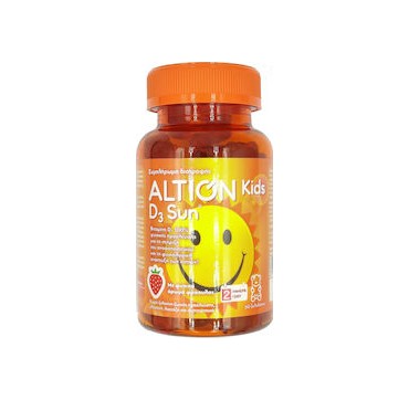 Altion Kids D3 Sun Φράουλα 60 μασώμενες ταμπλέτες 