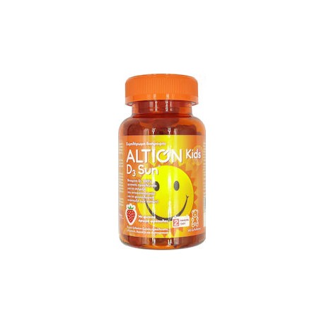 Altion Kids D3 Sun Φράουλα 60 μασώμενες ταμπλέτες 