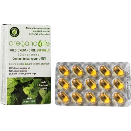 Oregano4Life Wild Oregano Oil 10% Αιθέριο Έλαιο Ρίγανης 30softgels
