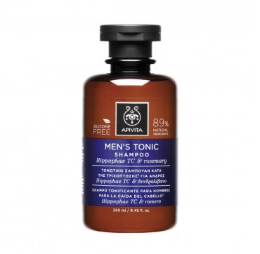 APIVITA Men's Tonic Shampoo Τονωτικό Σαμπουάν κατά της Ανδρικής Τριχόπτωσης με Hippophae TC & Δενδρολίβανο, 250ml