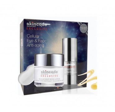 Skincode Exclusive Gift Set Cellular Anti-Aging Cream 50ml & Cellular Wrinkle Prohibiting Eye Serum 15ml