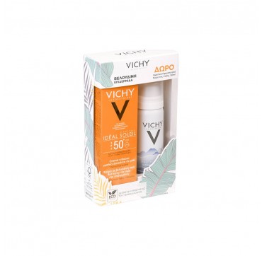 Vichy Ideal Soleil Velvet Set Ideal Soleil Velvet SPF50 50ml & Eau Thermal Mineral Water 50ml