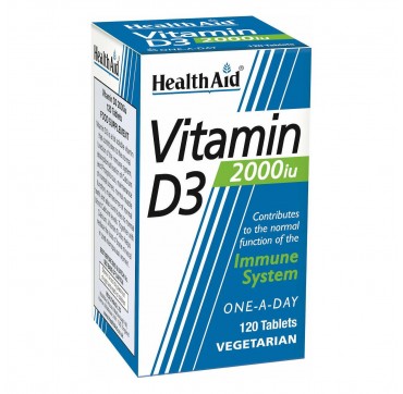 Health Aid Vitamin D3 2000iu 120 φυτικές κάψουλες