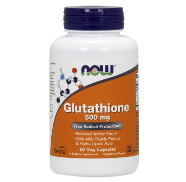 Now Foods Glutathione 500 mg Silymarin + Alpha Lipoic Acid Συμπλήρωμα Διατροφής Αμινοξέων, 60 vegcaps