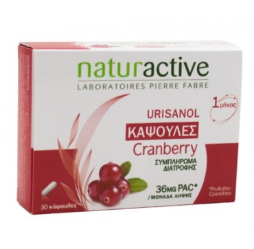 Naturactive Urisanol Cranberry Συμπλήρωμα με Εκχύλισμα Κράνμπερι, 30caps