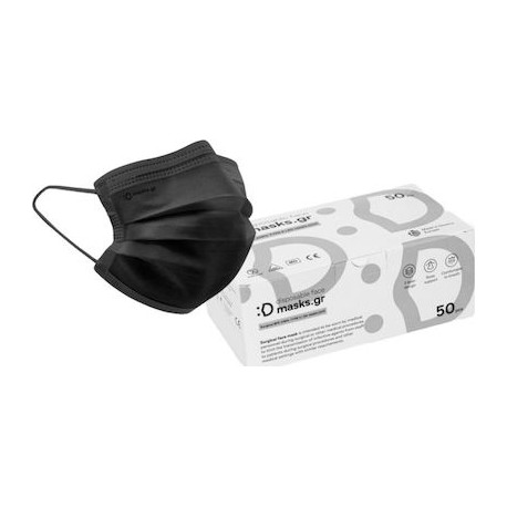 Masks.gr Ελληνική Χειρουργική Μάσκα Προσώπου 3ply Τύπου II Ροζ 50τμχ