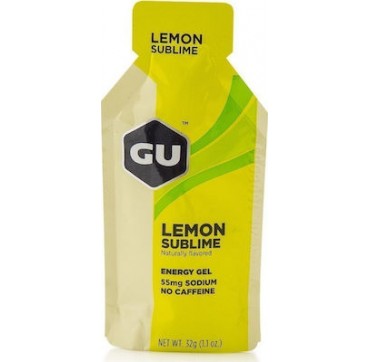 GU Lemon Sublime Energy Gel 55mg Sodium No Caffeine Ενεργειακό Gel Λεμόνι 32g