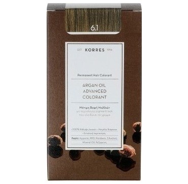 KORRES ARGAN OIL ADV.COLORANT 6.1 ΞΑΝΘΟ ΣΚΟΥΡΟ ΣΑΝΤΡΕ 145ml KORRES ARGAN OIL ADV.COLORANT 6.1 ΞΑΝΘΟ ΣΚΟΥΡΟ ΣΑΝΤΡΕ 145ml