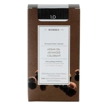KORRES ARGAN OIL ADV. COLORANT ΒΑΦΗ 1,0 ΜΑΥΡΟ ΦΥΣΙΚΟ 145ml KORRES ARGAN OIL ADV. COLORANT ΒΑΦΗ 1,0 ΜΑΥΡΟ ΦΥΣΙΚΟ 145ml