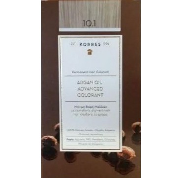 KORRES ARGAN OIL ADV. COLORANT ΒΑΦΗ 10.1 ΞΑΝΘΟ ΠΛΑΤΙΝΑΣ ΣΑΝΤΡΕ 145ml KORRES ARGAN OIL ADV. COLORANT ΒΑΦΗ 10.1 ΞΑΝΘΟ ΠΛΑΤΙΝΑΣ ΣΑΝΤΡΕ 145ml