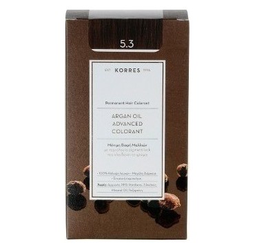 KORRES ARGAN OIL ADV. COLORANT ΒΑΦΗ 5,3 ΚΑΣΤΑΝΟ ΑΝΟΙΧΤΟ ΜΕΛΙ 145ml KORRES ARGAN OIL ADV. COLORANT ΒΑΦΗ 5,3 ΚΑΣΤΑΝΟ ΑΝΟΙΧΤΟ ΜΕΛΙ 145ml