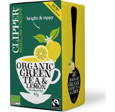 Clipper Βιολογικό Πράσινο Τσάι με Λεμόνι / Organic Green Tea & Lemon (20φακ - 40γρ)