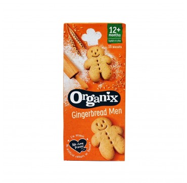 Organix Βιολογικά Μπισκότα Mini Gingerbread Men 12m+ Με Χυμό Σταφυλιού & Τζιντζερ 135gr/15biscuits