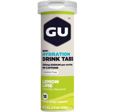 GU Hydration Drink Tablets Lemon Lime Ταμπλέτες Ηλεκτρολυτών, 12tabs