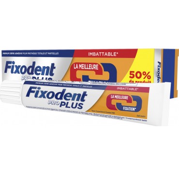 Fixodent Pro Plus Action Στερεωτική Κρέμα για Τεχνητή Οδοντοστοιχία +50% Επιπλεόν Προϊόν, 60g