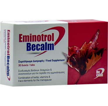 Becalm Eminotrol Συμπλήρωμα Διατροφής για Ανακούφιση από τα Συμπτώματα της Εμμηνόπαυσης, 30tabs