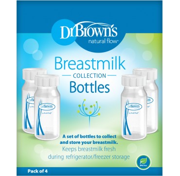 Dr. Brown's Natural Flow Μπουκάλια Συλλογής Μητρικού Γάλακτος 120ml, 4τμχ