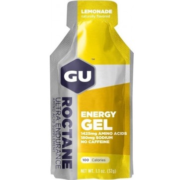 GU Energy Gel Roctane Lemonade 180mg sodium No Caffeine 32gr