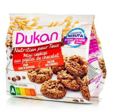 Dukan Mini Cookies Βρώμης Με Κομμάτια Σοκολάτας 100g