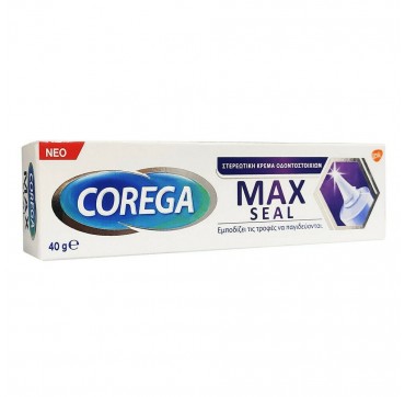 Corega Max Seal Cream - Στερεωτική Κρέμα Για Τεχνητές Οδοντοστοιχίες, 40gr