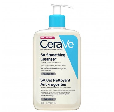 Cerave SA Smoothing Cleanser Gel Καθαρισμού για Ξηρό Δέρμα, 473ml