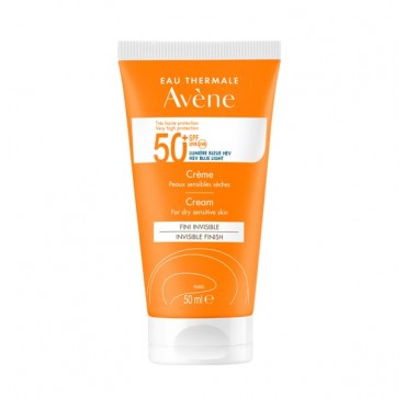 Avene Cream SPF50+ Αντιηλιακή Κρέμα Προσώπου για Ξηρό & Ευαίσθητο Δέρμα, 50ml